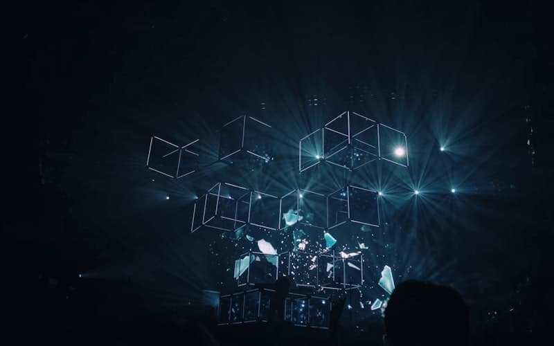 California commercial building skyline at sunset